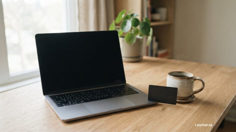 Notebook a platební karta na pracovním stole