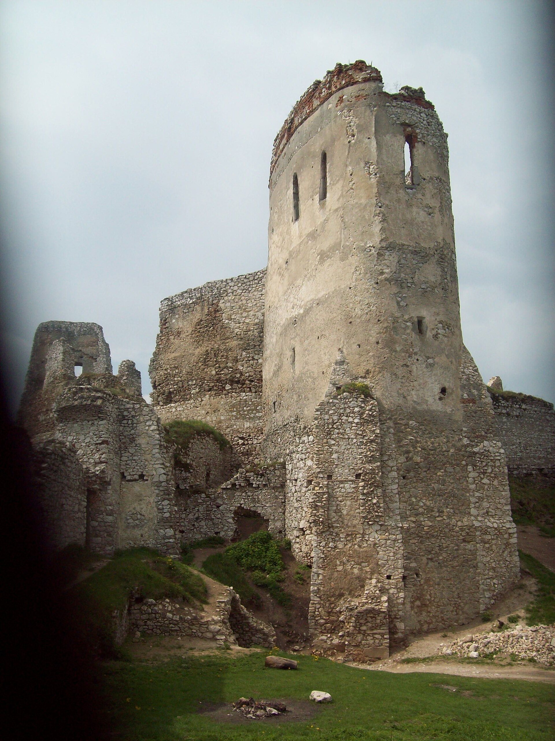 Čachtický hrad na fotografii z roku 2007. Lokace Tajemství hradu v Karpatech; nejde o záběr z filmu.